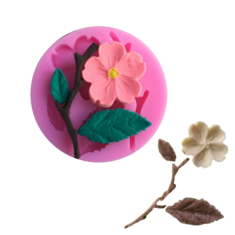Khuôn silicon tạo hình hoa đào trang trí bánh