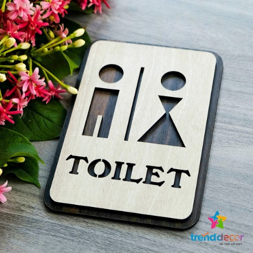 Bảng Gỗ Decor Bảng Gỗ Treo Tường Toilet Wc Nhà Vệ Sinh Tiện Lợi