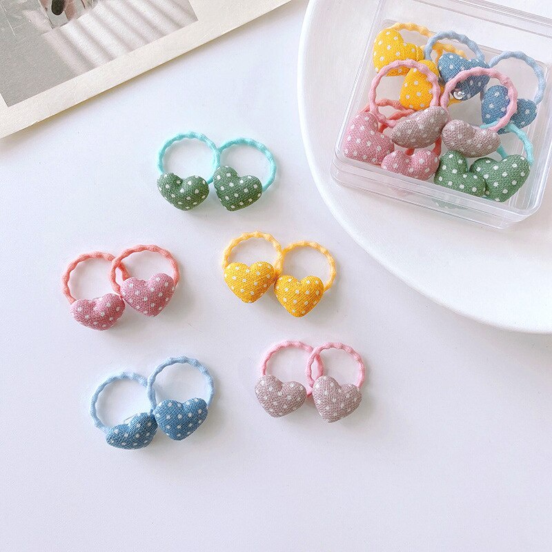 Set 10 Dây Cột Tóc Co Giãn Dễ Thương Cho Bé Gái