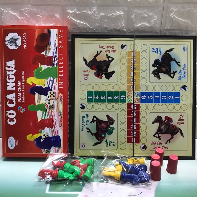 BỘ BÀN CỜ CÁ NGỰA NÂM CHÂM LOẠI TO 37cm X 37cm .