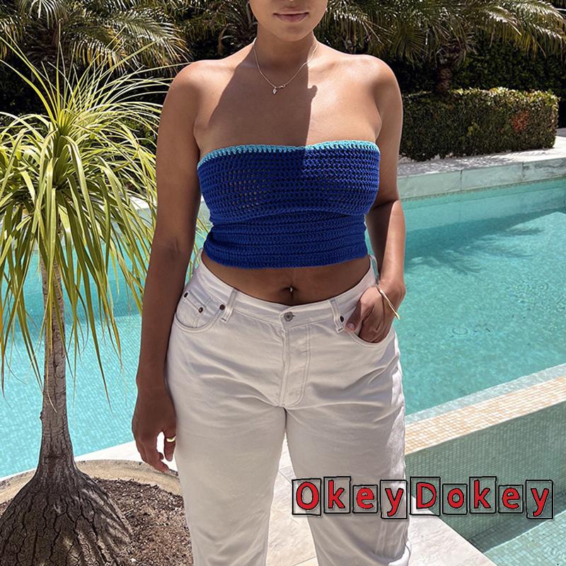 Áo Đan Len Không Tay Hở Lưng Thời Trang Mùa Hè Cá Tính Cho Nữ