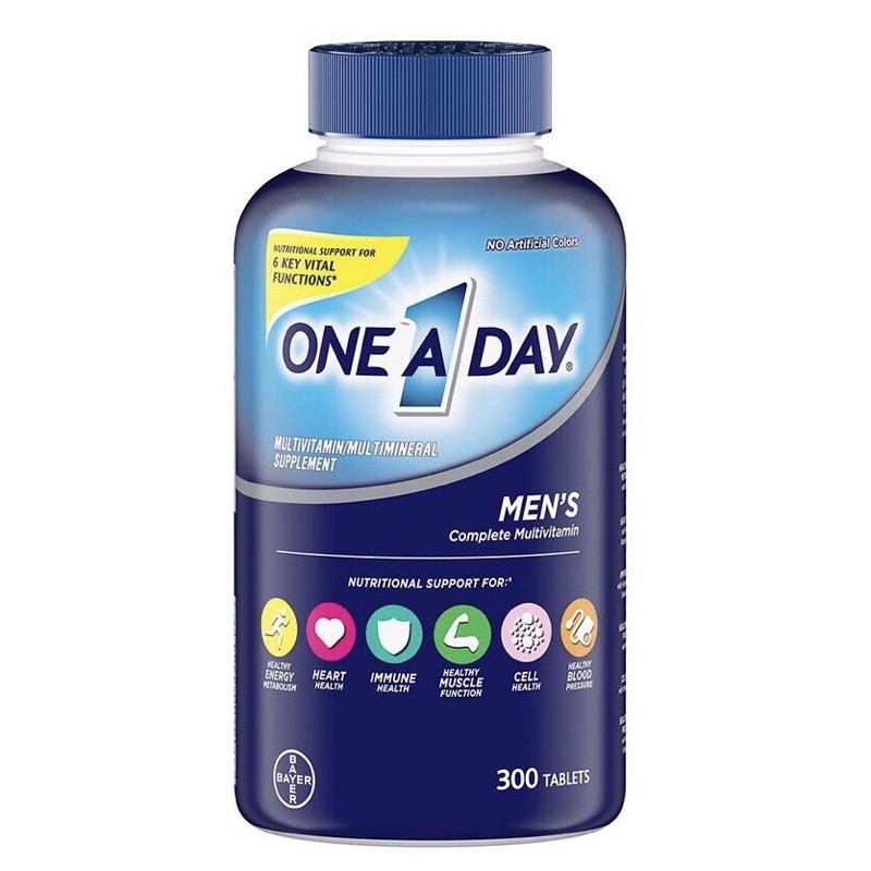 Viên Uống One A Day Men’s & Women’s Multivitamin Health Formula (300 Viên, Mẫu Mới)