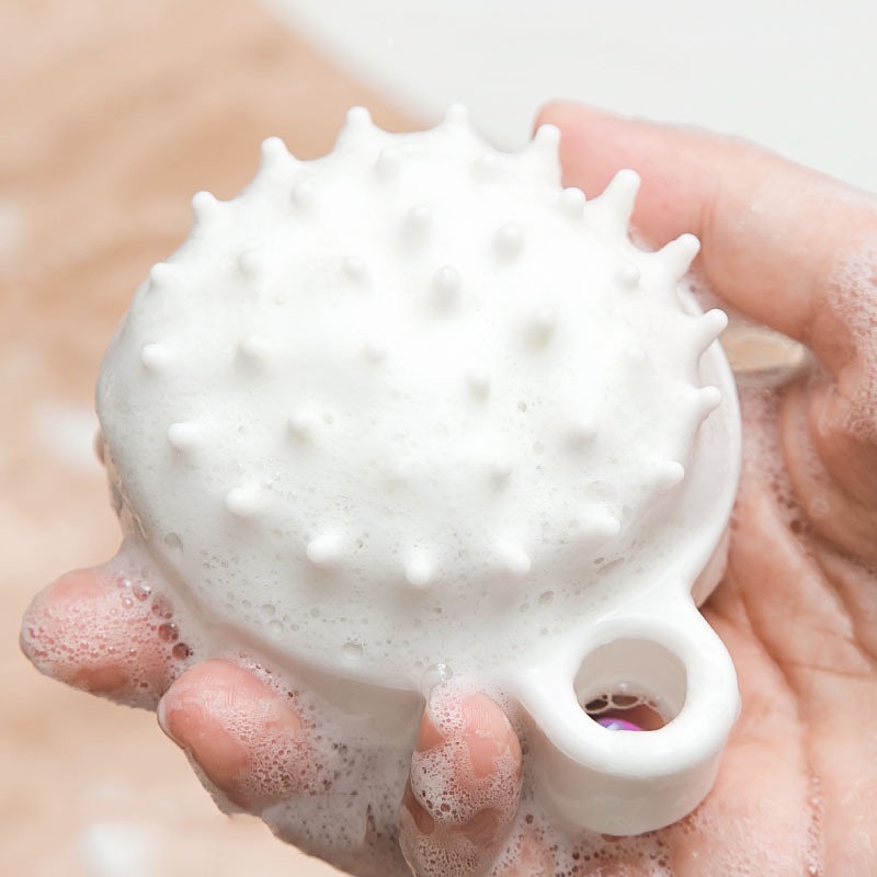 Lược Gội Đầu Muji Xuất Nhật Silicon Massage Đầu Giảm Stress Rụng tóc Kích Thích Mọc TócLO168
