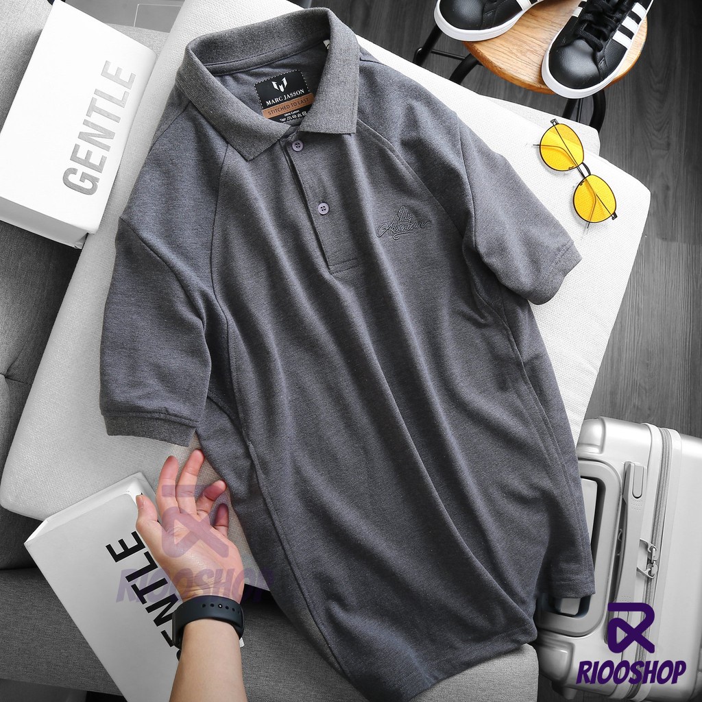 Áo nam có cổ, áo phông polo nam vnxk đơn giản, cộc tay, bigsize, đẹp, vải dày, form suông, chất lượng RIOOSHOP RSP055