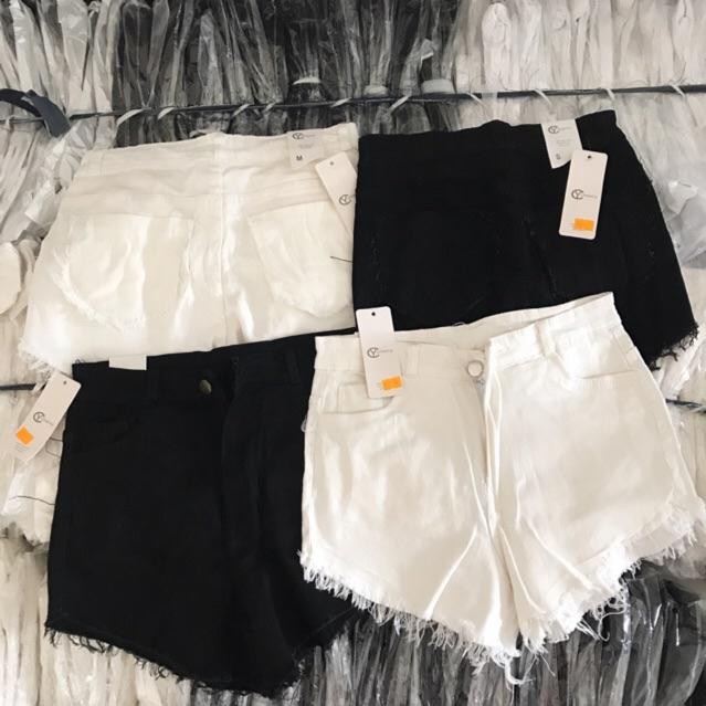 Quần sooc nữ Cạp Cao Qua Rốn Tua Rua - quần short nữ có sẵn sll giá siêu tốt MS057