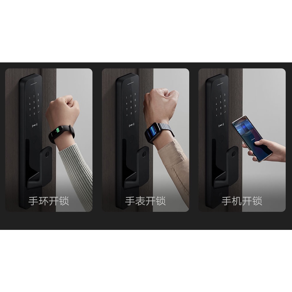 Khóa vân tay Xiaomi Mijia Tự Động Push and Pull Matte Gold