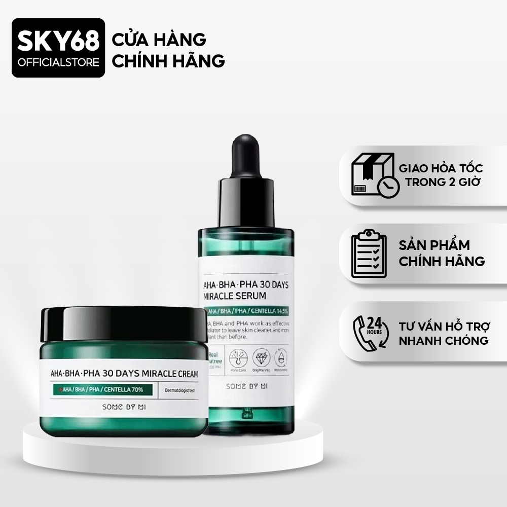 Combo giảm mụn Some By Mi AHABHAPHA 30 Days Miracle