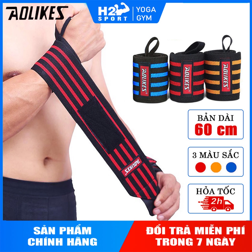 Quấn cổ tay tập GYM, Đai Bảo Vệ Cổ Tay, Băng cổ tay chính hãng Aolikes loại cao cấp