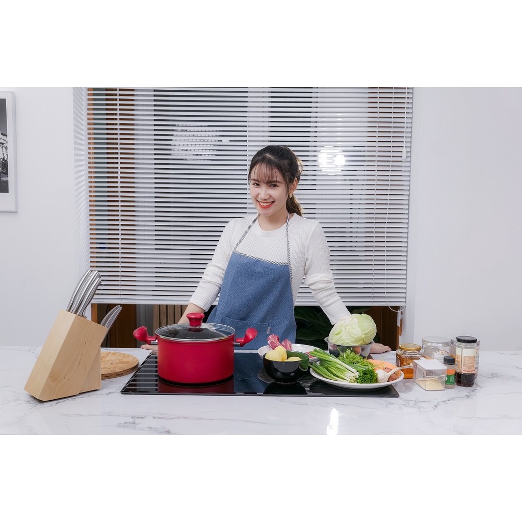Bộ dao Đức 6 món Xiaomi HuoHou kèm chân đế gỗ