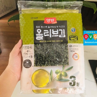 Lá Kim Ăn Liền Vị Dầu Oliu Dongwon Hàn Quốc 60g (Gồm 3 Gói 20g)