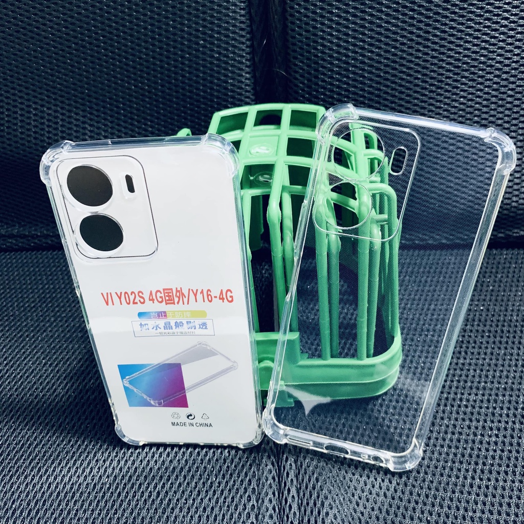 Ốp dẻo trong suốt Vivo Y16/ Y02s/ Y22s chống sốc cao cấp bo 4 góc bảo vệ cam