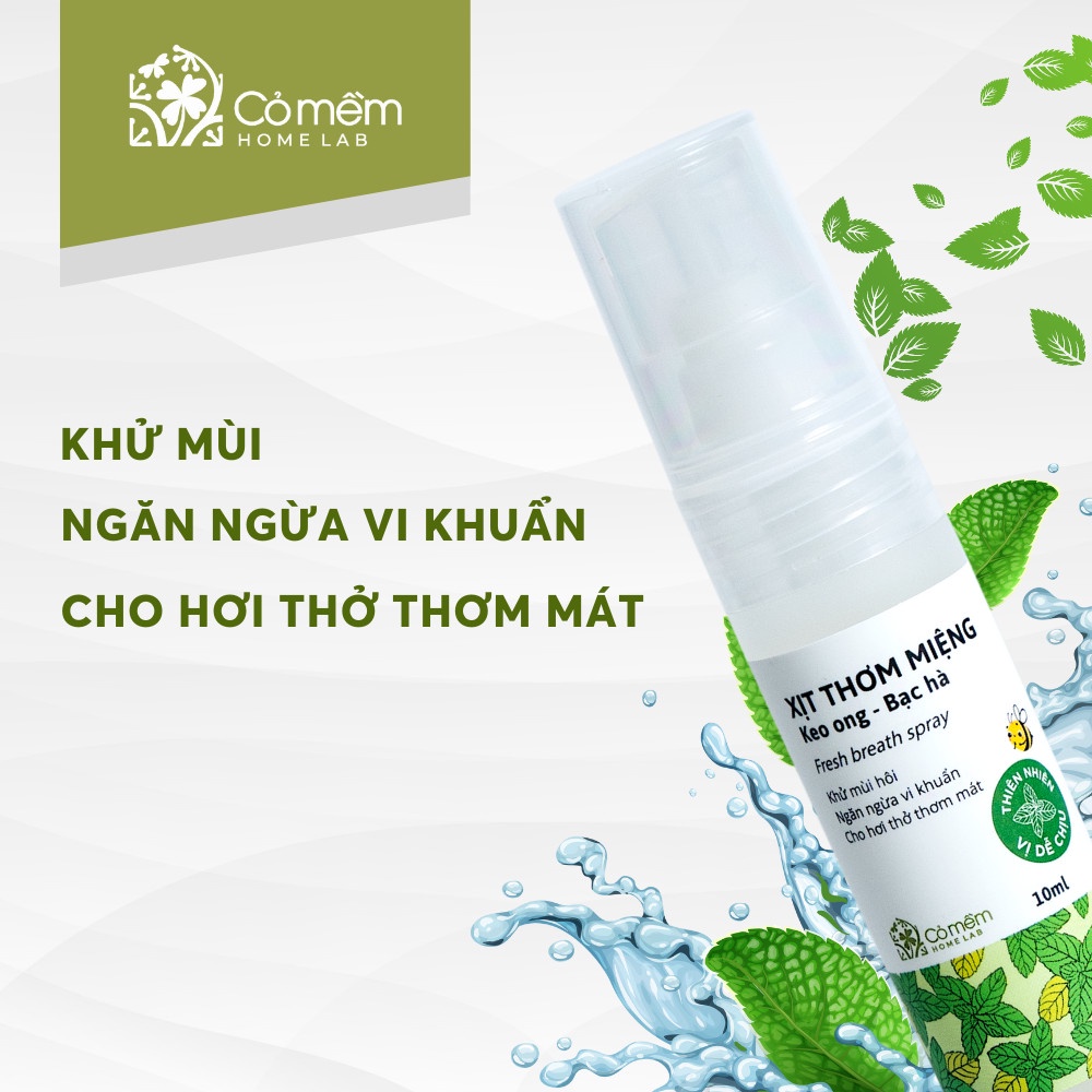 Xịt Thơm Miệng Vị Bạc Hà Cho Hơi Thở Thơm Mát Cỏ Mềm 10ml