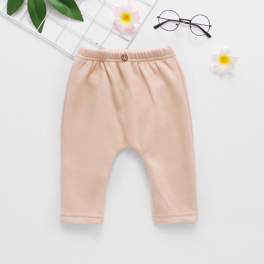 Quần len tăm đáp cúc co giãn cao cấp 6 màu cho bé