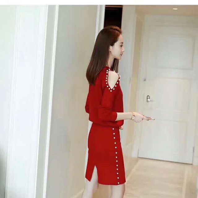 Váy len liền hàng quảng châu cao cấp