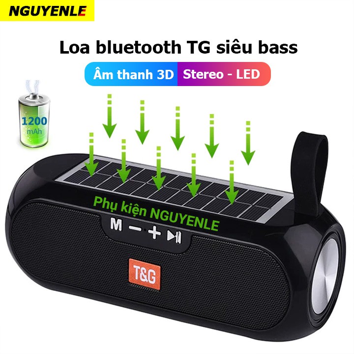 Loa bluetooth siêu bass năng lượng mặt trời 2021