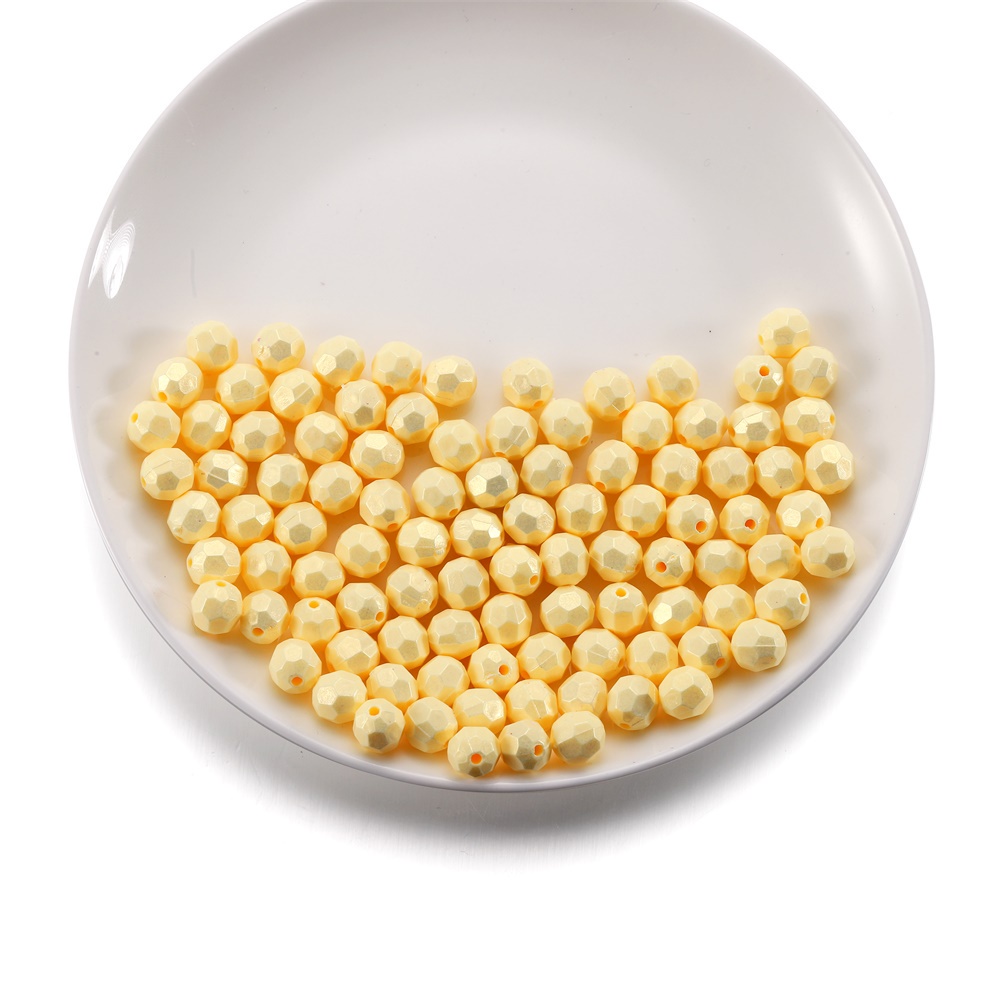 100 cái ABS 8mm dễ thương đầy màu sắc hạt chuỗi hạt làm bằng tay