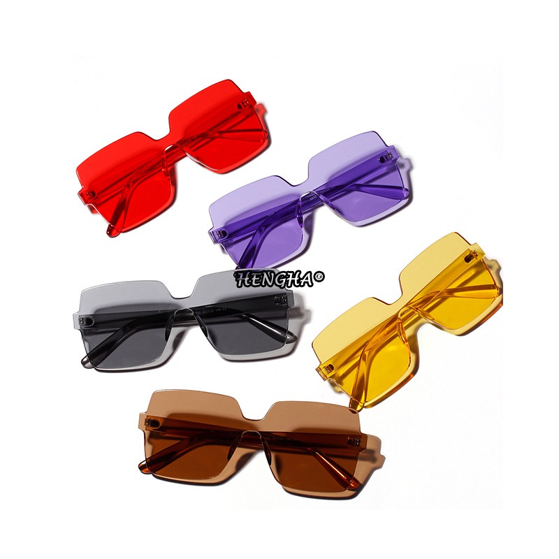 Kính Mát Gọng Vuông Màu Kẹo Thời Trang Cho Nam Và Nữ