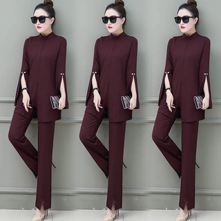 SET BỘ TAY QUẦN ỐNG LOE XẺ LAI PHONG CÁCH SANG TRỌNG CÓ SIZE LỚN XXL