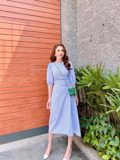 ĐẦM MAXI CARO RÚT DÂY