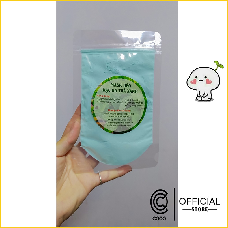 [RẺ VÔ ĐỊCH] Mặt Nạ Dẻo Bạc Hà Trà Xanh Handmade 50gram