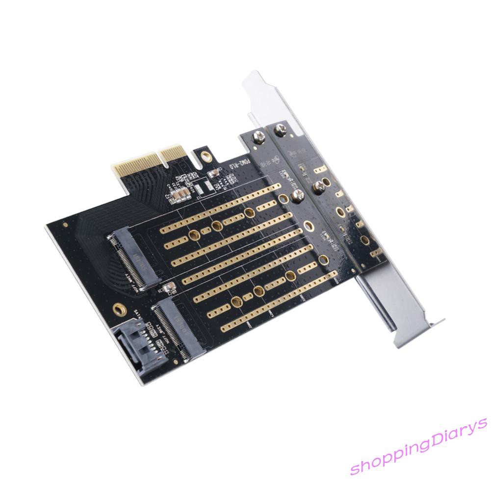 ✤Sh✤ ORICO M.2 NVME SATA to PCI-E 3.0 X4 Adapter Dual M.2 SSD PCIE Riser Cards