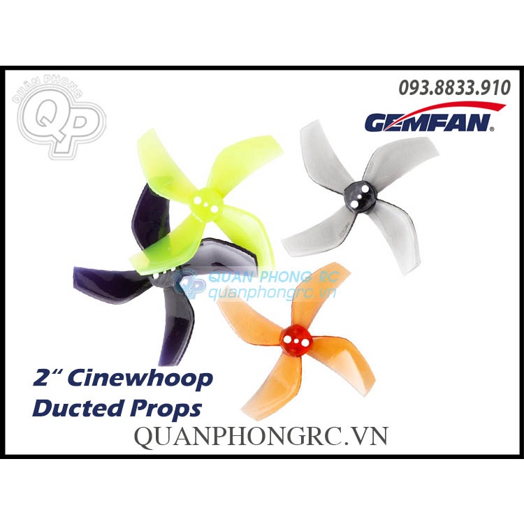 4 Cặp Cánh 4 Lá GEMFAN D51 4 Blades 2020 Cinewhoop Ducted Propellers (8 Cái)