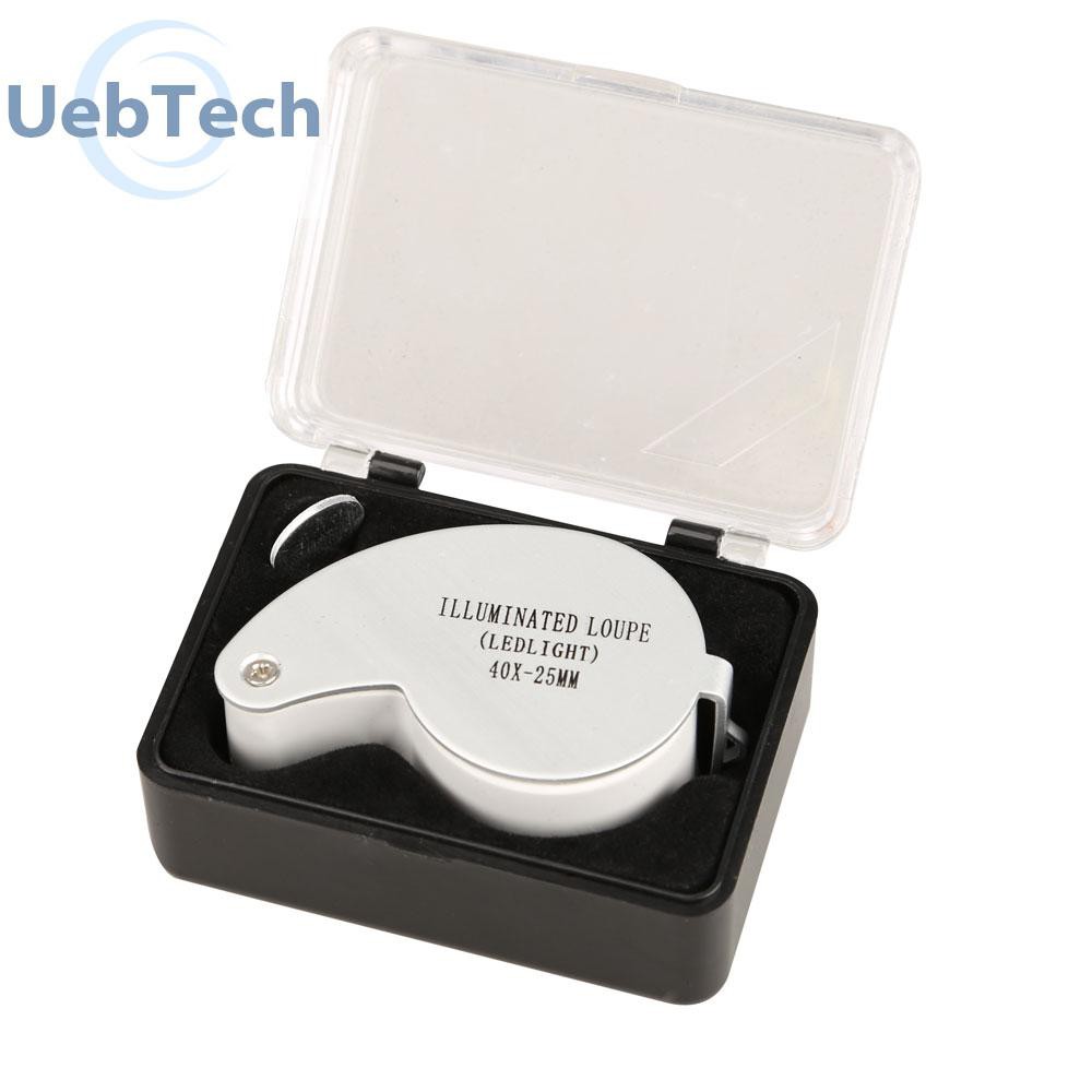 Kính Lúp Uebtech 40x 6 Hình Dạng Có Đèn Led