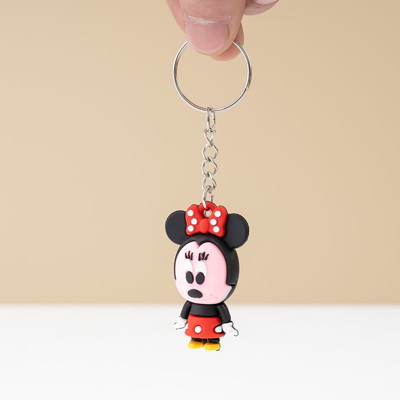 Móc Khóa Búp Bê Hoạt Hình Ba Chiều Bằng Nhựa Mềm