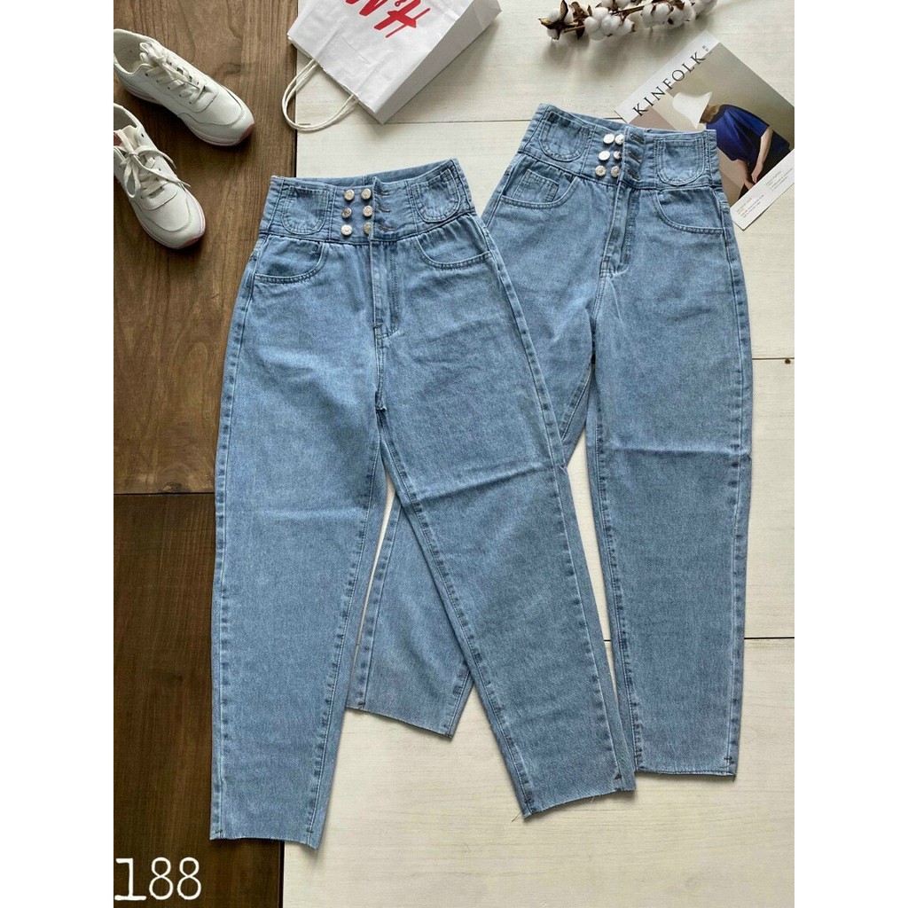 QUẦN JEAN BAGGY NỮ CẠP KIỂU LƯNG SIÊU CAO MS 86 [CLIP THẬT] [FREESHIP] hàng loại 1, VẢI DÀY