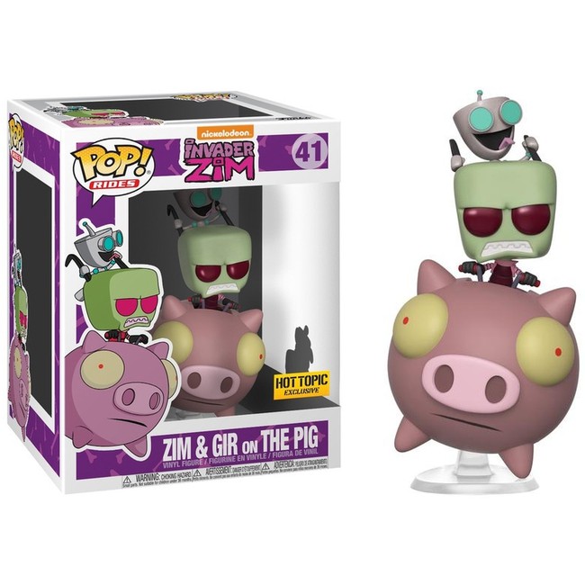 Mô hình Funko POP Rides: ZIM & GIR on THE PIG - Invader Zim (HOT TOPIC Exclusive)