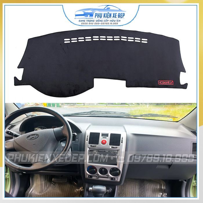 Thảm taplo ô tô lông cừu HÀNG LOẠI I xe HYUNDAI GETZ [MỚI NHẤT] có 3 lớp chống trượt