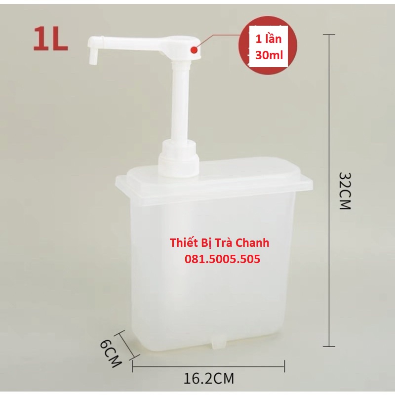 [Giá sỉ] Bình bơm đựng xịt siro đường cao cấp 1.000ml,2.000ml có vòi pump định lượng 30ml(đã kèm cả vòi bơm)