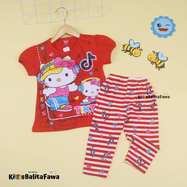 Quần legging dài họa tiết Hello Kitty đáng yêu cho bé gái từ 3-4 tuổi