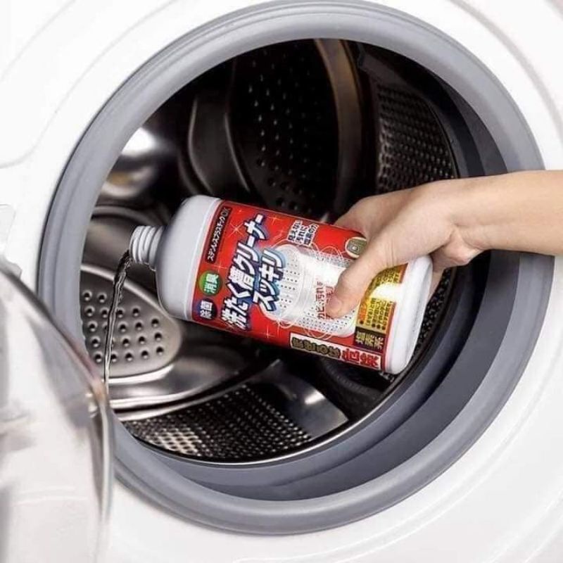 Dung dịch vệ sinh tẩy lồng máy giặt Papai Nhật Bản Chính Hãng chai 550g, diệt khuẩn khử mùi ẩm mốc