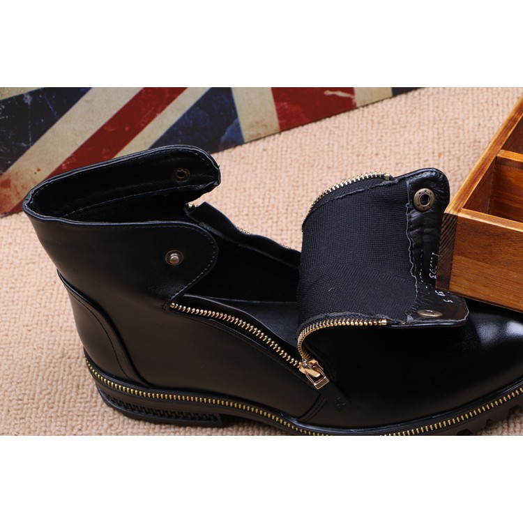 Giày Nam Cao Cổ Da Bò Loại 1 Cao Cấp Khóa Kéo Thời Thượng | BigBuy360 - bigbuy360.vn