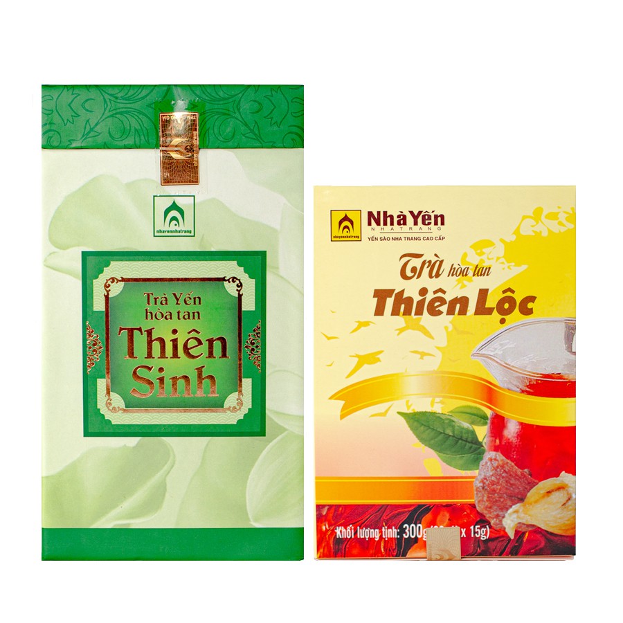 Combo trà đào Thiên Lộc và trà yến Thiên Sinh (10gói) - Nhà Yến Nha Trang