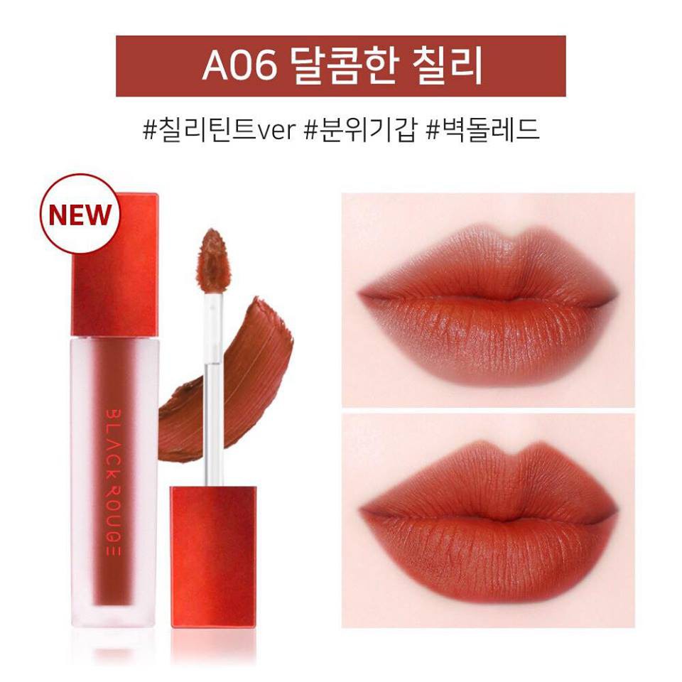 Son Kem Lì Black Rouge Air Fit Velvet Tint màu #A06 Đỏ đất pha cam ...