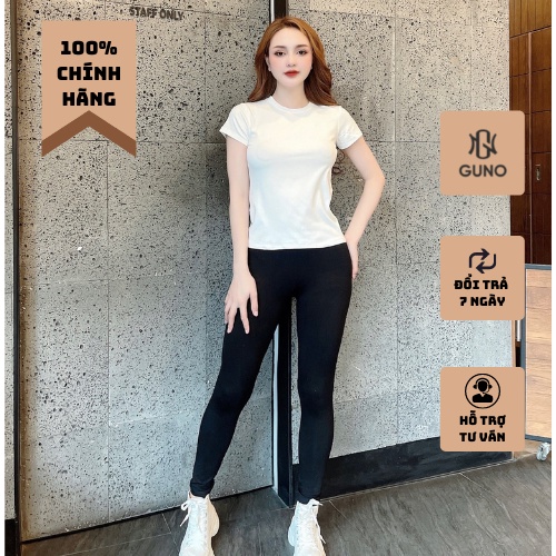 Quần legging dài GUNO thun nữ nâng mông tôn dáng co giãn 4 chiều dày dặn bigsize - HQNU57