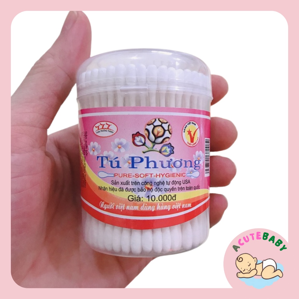 Tăm bông trẻ em Tú Phương Tăm bông sơ sinh, bông ngoáy tai cho bé ACuteBaby