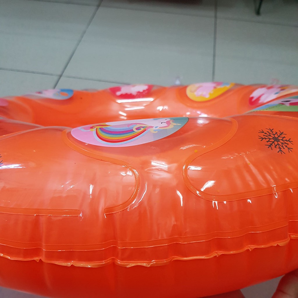 Phao tròn hình 3d ngựa pony bé gái và cá xanh bé trai