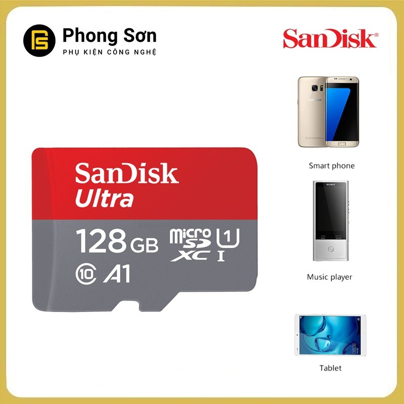 Thẻ nhớ Micro SDXC 128GB Ultra A1 667X 100mb/s Sandisk