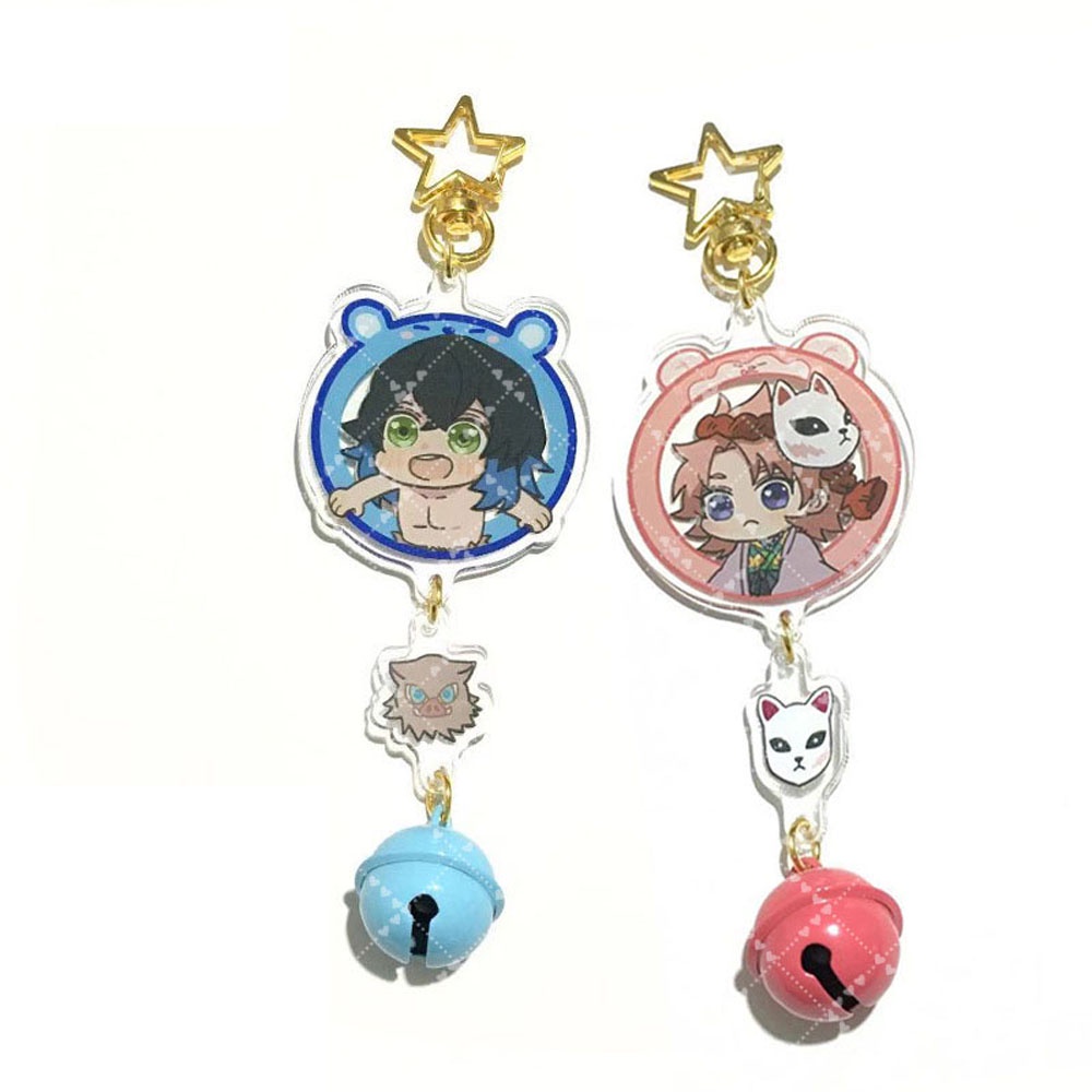 Móc Khóa Acrylic Họa Tiết Thanh Gươm Diệt Quỷ Kimetsu No Yaiba