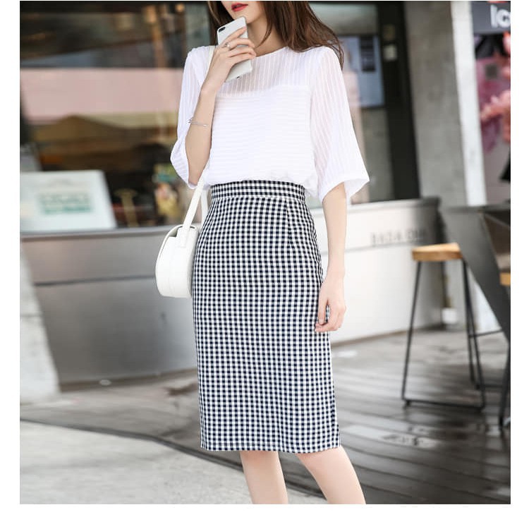 CHÂN VÁY BÚT CHÌ CARO Xuu Design- Ảnh thật - Video tự quay | BigBuy360 - bigbuy360.vn