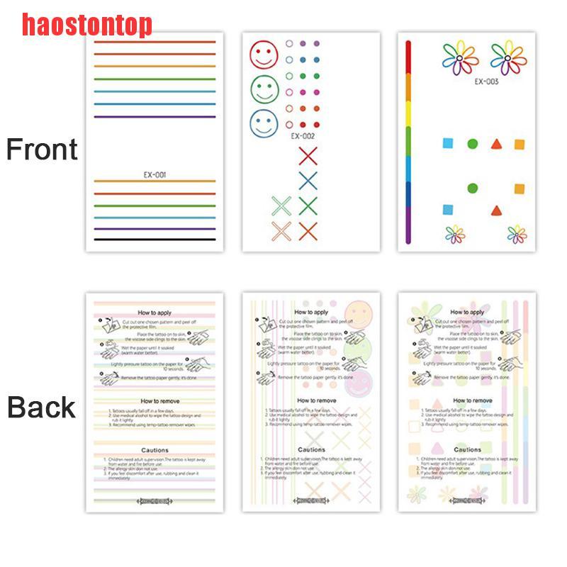 Miếng Dán Hình Xăm Tạm Thời Chống Thấm Nước Màu Dạ Quang