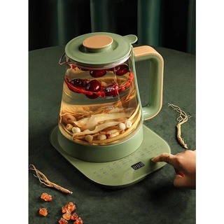 Ấm điện đun trà 1.8 lít với 22 chế độ làm nóng cao cấp thương hiệu make joy, bình thủy tinh pha trà, đun nước.