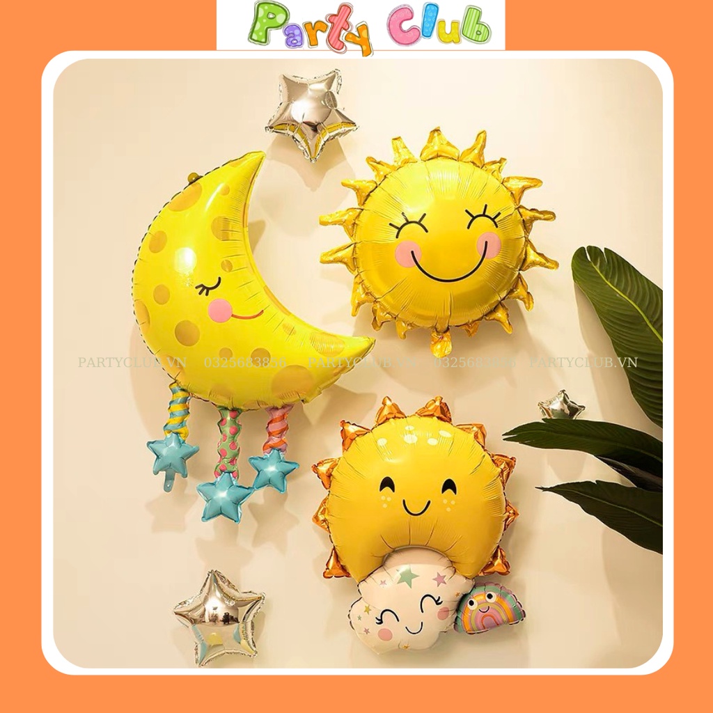 Bóng hình mặt trời - bóng mặt trăng trang trí sinh nhật