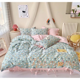 [COTTON HÀN QUỐC] BST CHĂN GA GỐI 100% COTTON MẪU HOA XINH 01 (CHAT CHỌN MẪU)