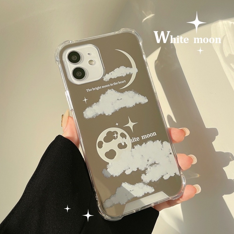 (SIÊU RẺ) Ốp lưng iphone gương mây trăng white moon 7plus/8/8plus/x/xr/xs/11/12/13/pro/max/plus/promax