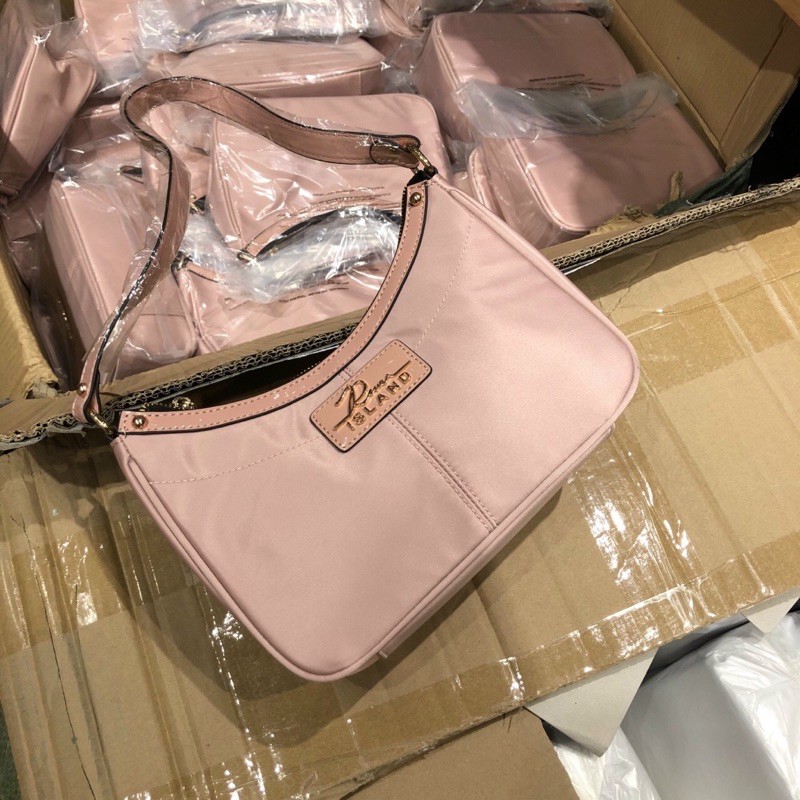 SALE - Túi kẹp nách hottrend river.Land mini xuất Anh -màu hồng pastel sang chảnh