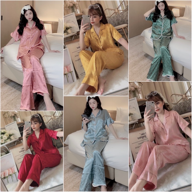 [MẪU MỚI HOT] Bộ Lụa Gấm Cao Cấp Tay Ngắn-Quần Dài